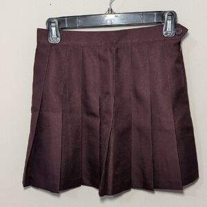 American Apparel Maroon Pleated Tennis Skirt Preppy Cheerleader Women's Size XS